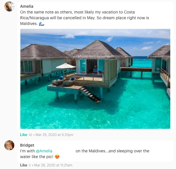 Remote team building - Intranet use case: image of dream vacation spot: Maldives