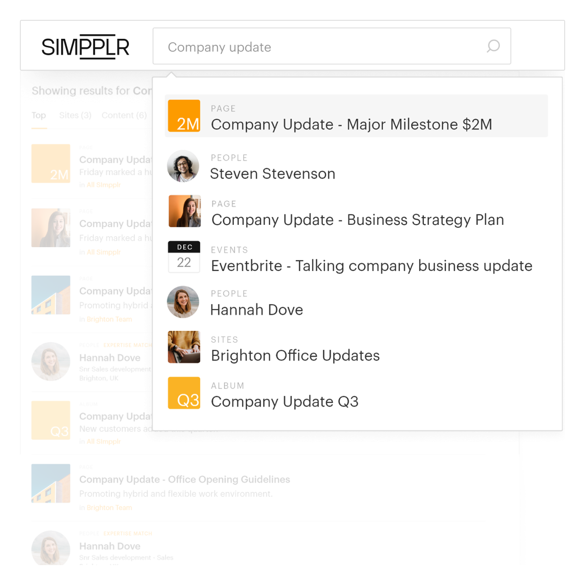 Business communications - Simpplr intranet company update