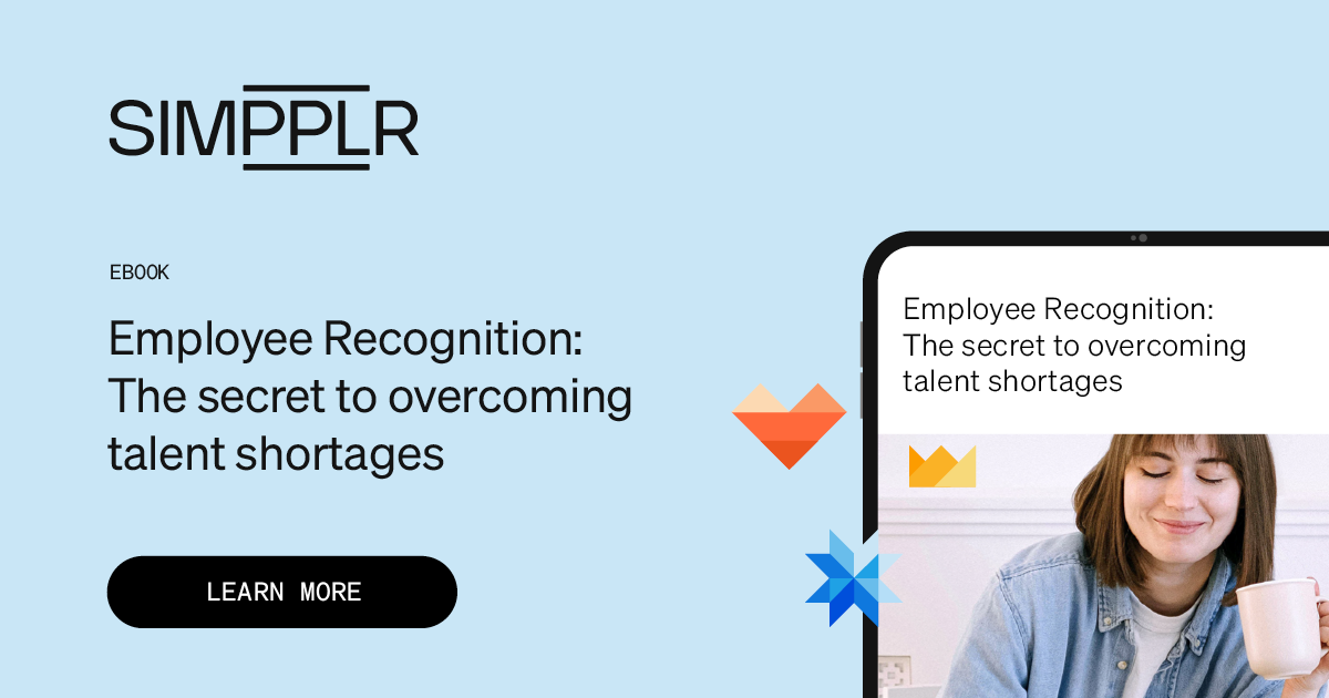 Employee retention strategies - link to download Simpplr eBook: Employee recognition, The secret to retain talent