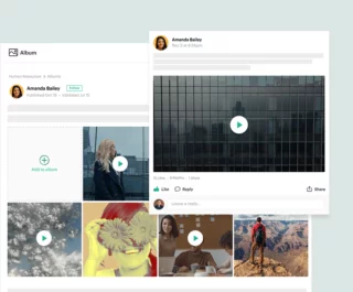 Internal communication: a screenshot of multiple video sharing on Simpplr intranet