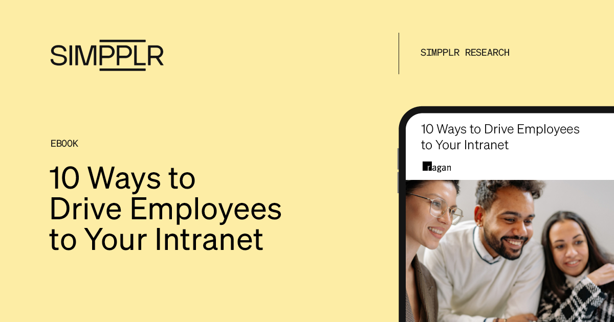 Simpplr eBook 10 Ways to Increase Intranet Adoption and Create Engagement