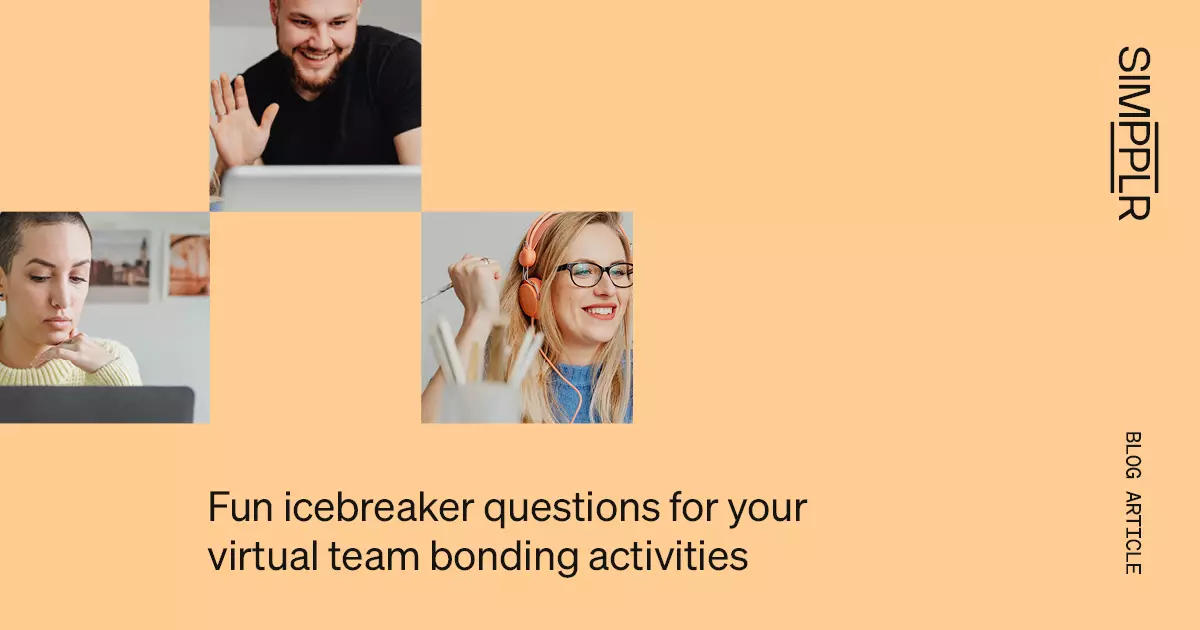 Simpplr blog: fun icebreaker questions for your virtual team bonding activities image