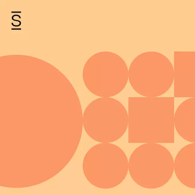 Intranet governance - light orange background with dark orange semicircle and small dark orange circles and dark orange squares