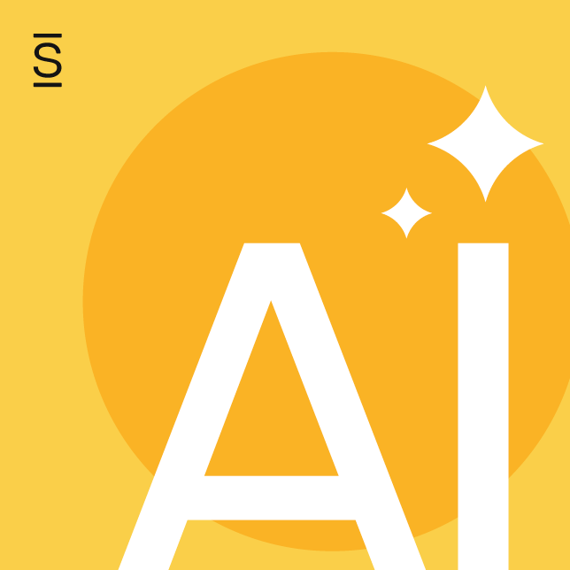 AI for HR - AI written in white on a yellow background