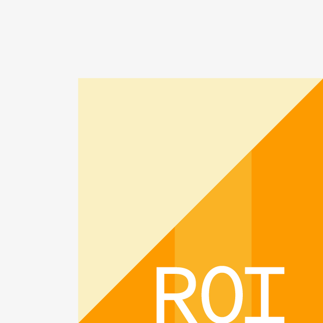 ROI - ROI acronym on top of orange background