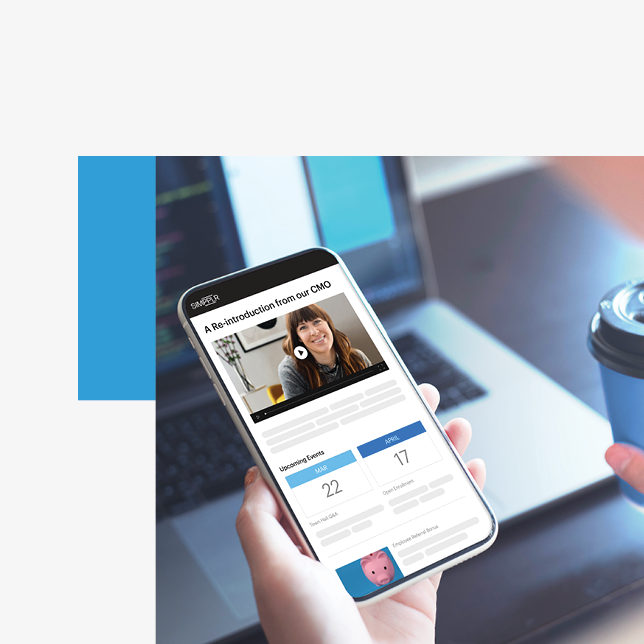 Employee newsletter - mobile newsletter announcing new CMO