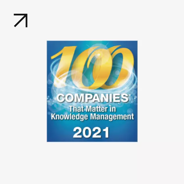 newsroom march 08 2021 Awards KMWorld 100 Companies That Matter in Knowledge Management 2021