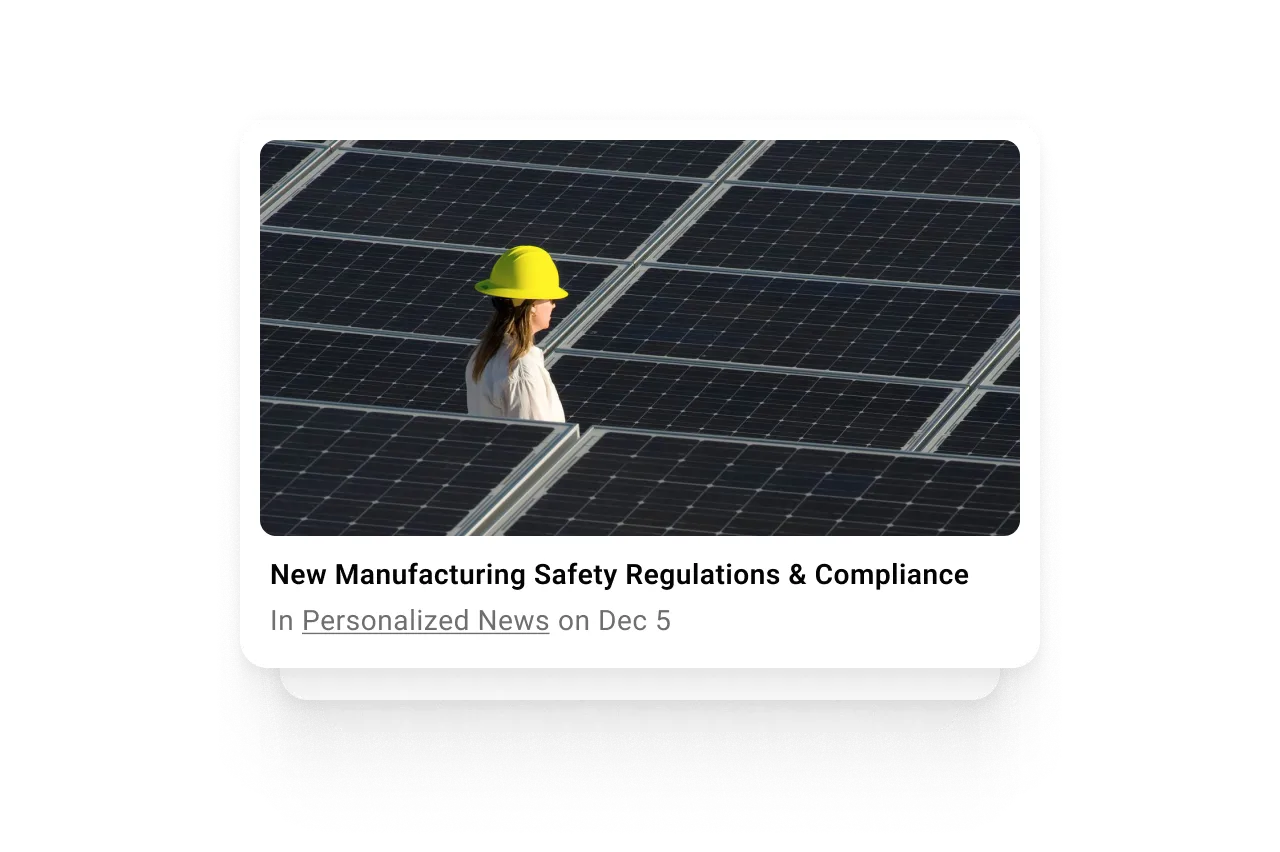 IT for Frontline Workers - News headline on Safety Regulations for Manufacturing Workers