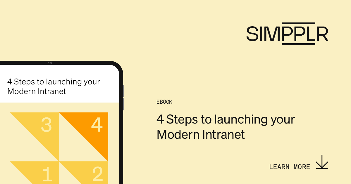 Simpplr eBook 4 Steps to Launching Your Modern Intranet