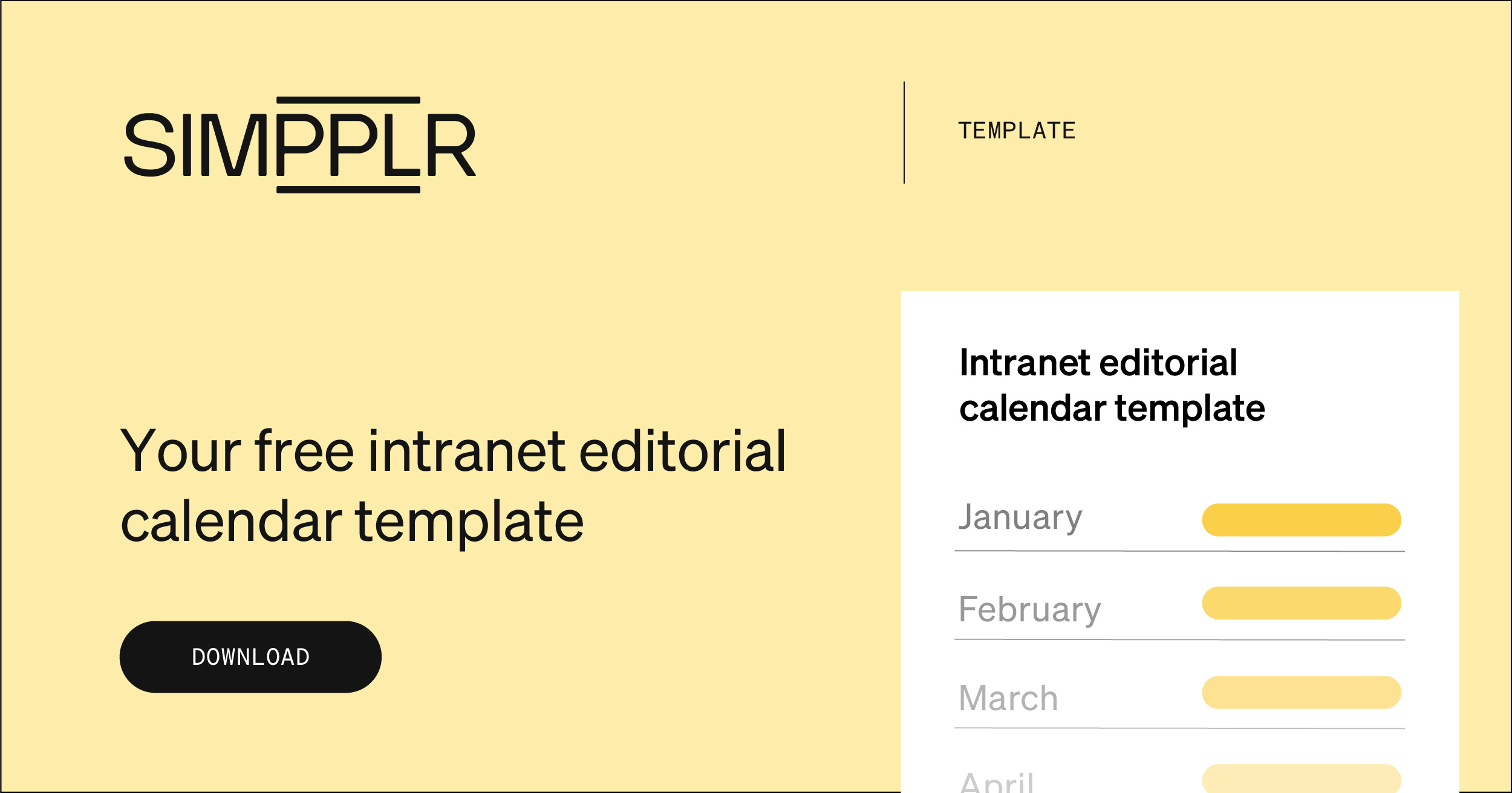 Intranet Editorial Calendar