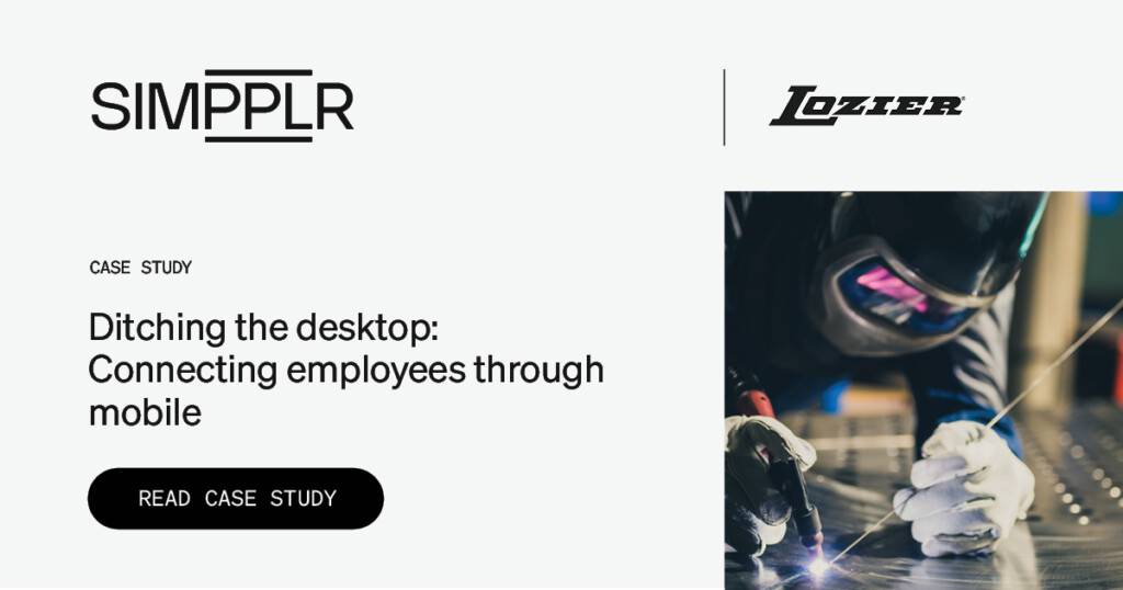 Mobile intranet - Simpplr intranet Lozier use case