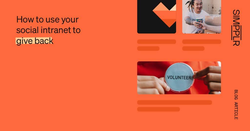 Simpplr blog post - How to Use Your Social Intranet to Give Back