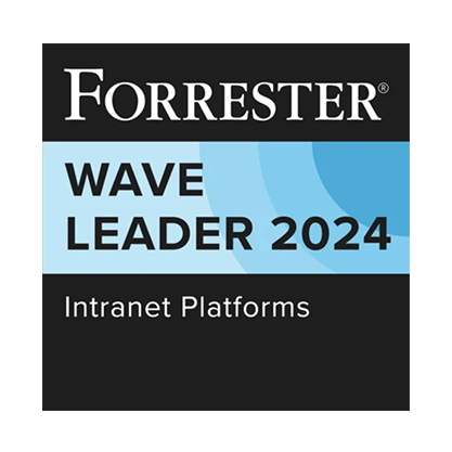 Simpplr modern intranet- Forrester Wave Intranet Platforms Leader 2024 logo