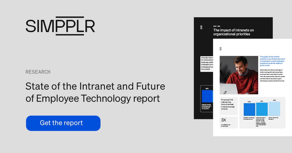 Simpplr research State of the Intranet