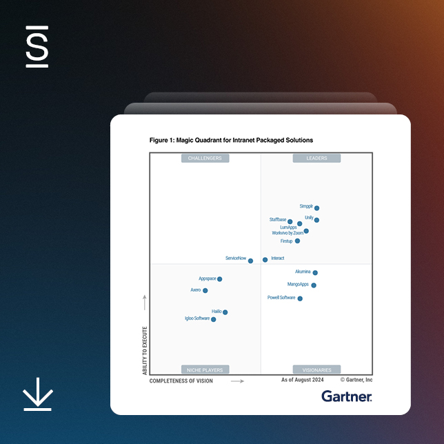 Simpplr Gartner Magic Quadrant Intranet Solutions